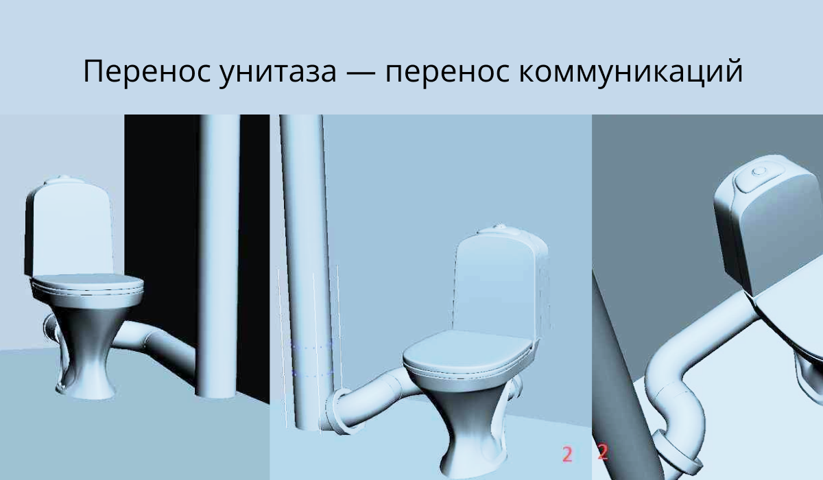 Инструкция и советы о перемещении унитаза