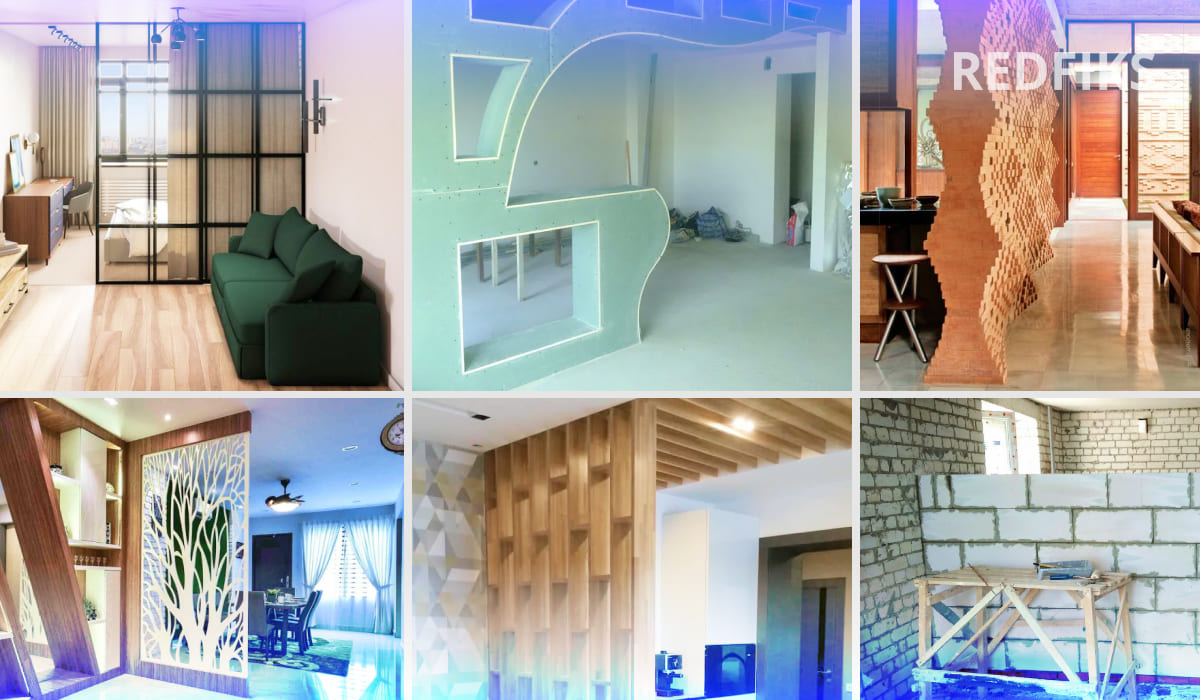 Примеры современных интерьерных перегородок в жилых и коммерческих помещениях. Разнообразные конструкции: стеклянные, гипсокартонные, деревянные и кирпичные решения, дизайнерские проекты разделения пространства.