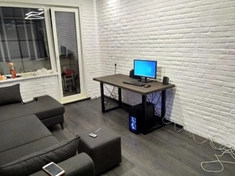 Имитация кирпича, ручная работа