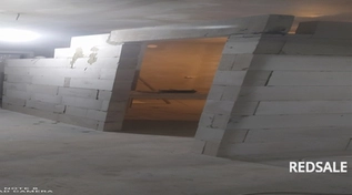 Выполнен монтаж перегородок из газосиликатного блока. .