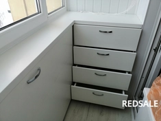 Мебель на балкон изготовленная на заказ из ЛДСП 