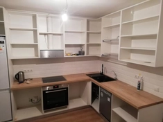 Частичная сборка кухни с подключением всей техники.