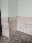 Укладка керамогранита, палубной раскладкой с установкой декоративного уголка