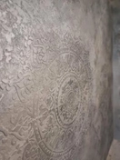 Фактурная штукатурка. Трафаретная техника нанесения