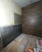 Керамогранит 1200×600, установка душевого трапа и укладка керамогранита на пол