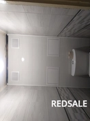 Замена старого водопровода и канализации. 
Укладка плитки.
Зашивка задней стенки сайдинга.