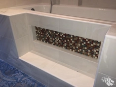 Реконстркция ванной, облицовка плиткой и мозаикой