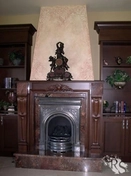 Фактурная штукатурка камина