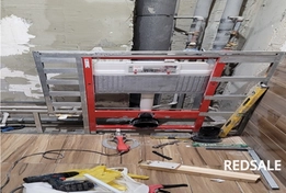 Сборка каркаса с последующей зашивкой гипсокартоном.