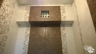 Облицовка стен ванной и туалета плиткой (прячем трубы)