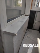 Подоконник из керамогранита, изготовлен и установлен.