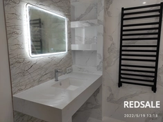 Подключение умывальника и полотенцесушителя.