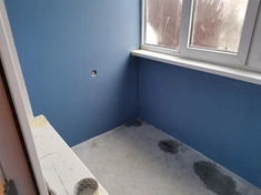 Отделка болкона под окраску