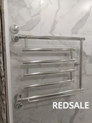 Полотенцесушитель со скрытой запорной арматурой и перемычкой.