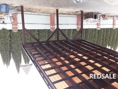 Изготовление деревянного навеса 8×6 ,С кровлей из прозрачного проф листа .