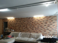 Укладка глиняного клинкера на стену 15м2