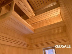 Отделка портной в газа силикатной бане .Материал липа .