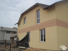 Отделка фасада декоративной штукатуркой 