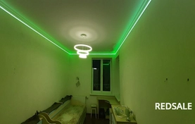 результат ремонта. установка rgb ленты и замена люстры.